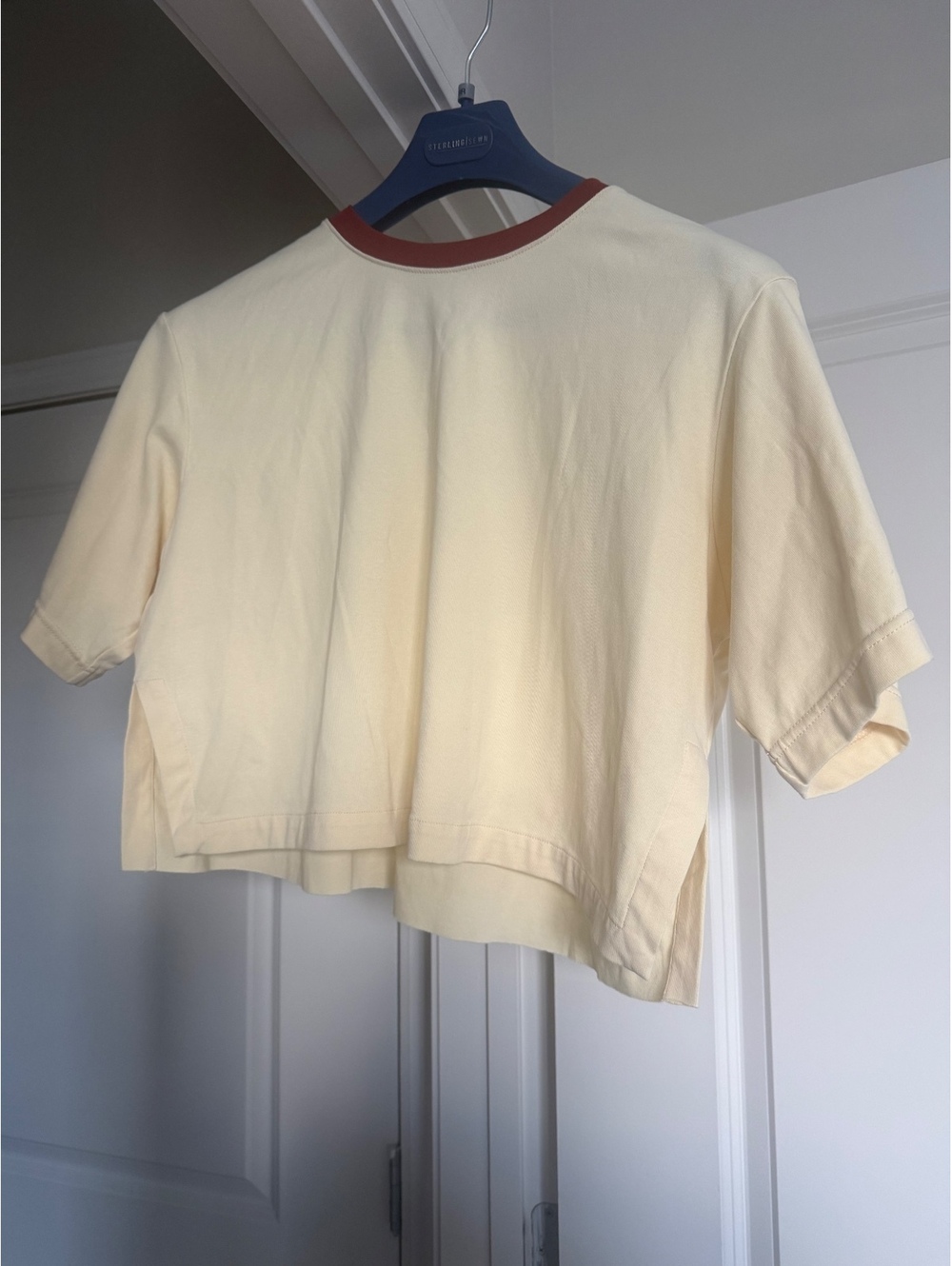 Roucha SS25 Handmade Cotton T-shirt with Contrasting Neckline